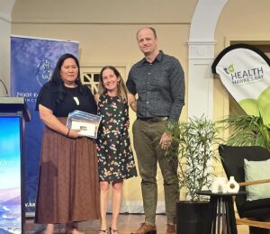 Group photo: Huia Broughton, Whatever It Takes Trust Pou Whakahaere, Dr Colleen McCreery GP at Hastings Health Centre and member of the Royal New Zealand College of General Practitioners, Hawke’s Bay Faculty (RNZCGP HB Faculty) and Dr Darran Lowes, Taradale Medical Centre and member of the RNZCGP HB Faculty.